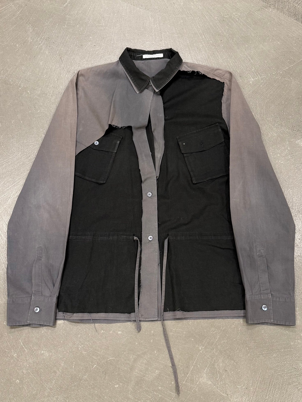 2000s Hussein Chalayan hybrid deconstructed shirt