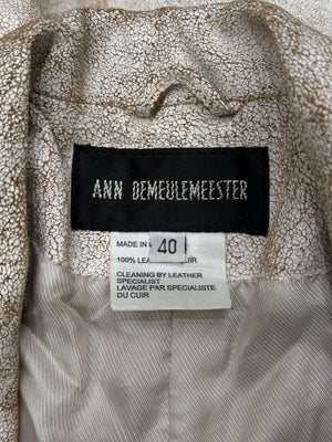 S/S2002 Ann Demeulemeester distressed cracked leather coat