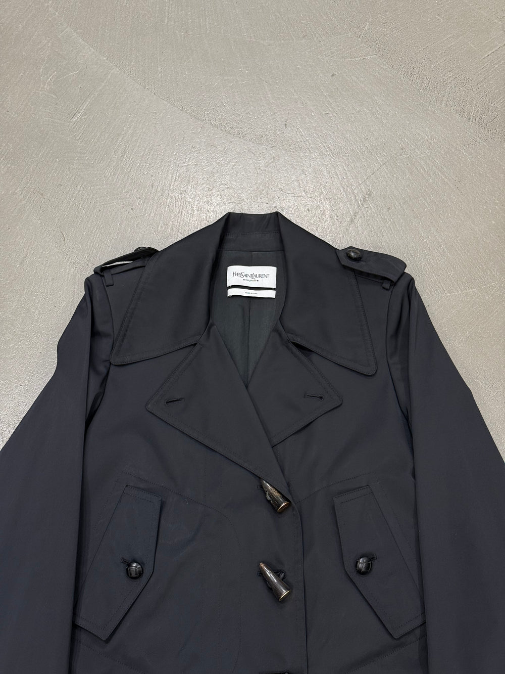 2004 Yves Saint Laurent by Tom Ford utility toggle Mombasa nylon coat