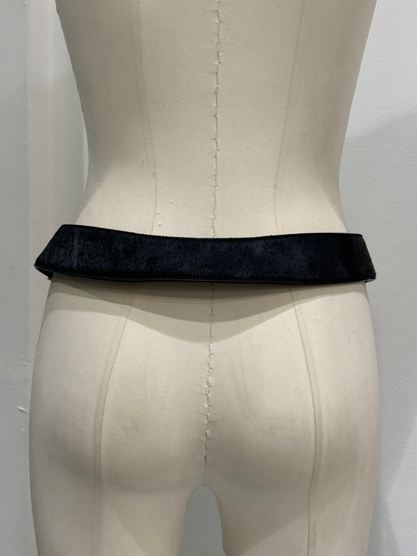 A/W1996 Gucci runway pony hair metal belt