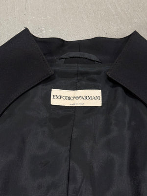 2003 Emporio Armani curved plunge neckline peplum jacket
