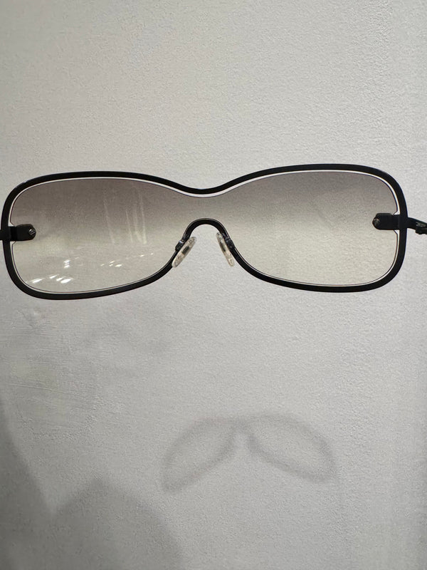 2000s Chanel mask visor sunglasses