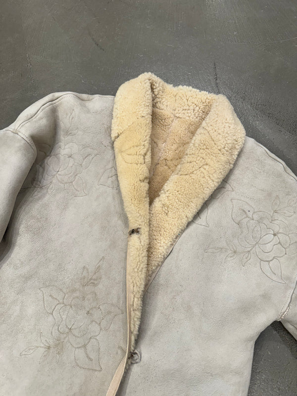 1980s Gianni Versace mainline white sheepskin