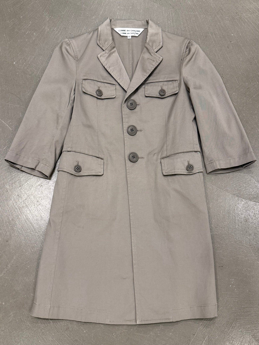 2000s Comme des Garçons cotton minimal coat