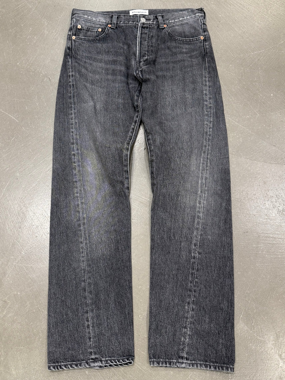 2017 Balenciaga faded straight leg jeans