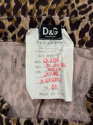 2000s Dolce & Gabbana leopard print slim fit pants