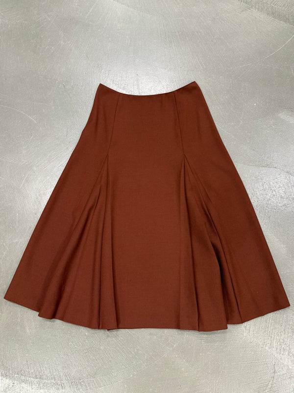 1990s Prada pleated midi skirt