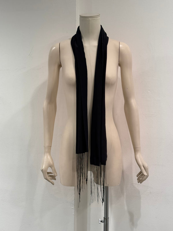 A/W2008 Ann Demeulemeester wool metal fringed scarf