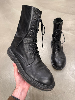 2000s Ann Demeulemeester combact leather boots