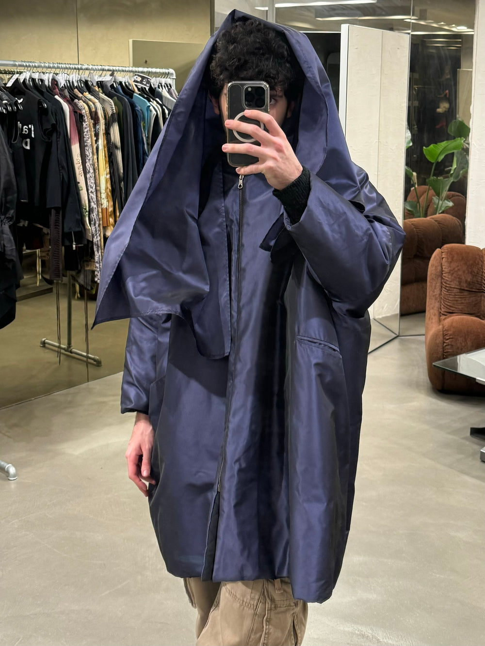 A/W 1991 Dolce & Gabbana iridescent oversized coat