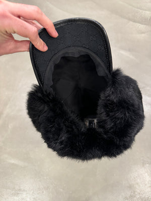 2000s Gucci by Tom Ford monogram fur trapper hat