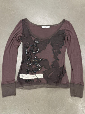 A/W2006 Christian Dior by John Galliano sheer embellished top