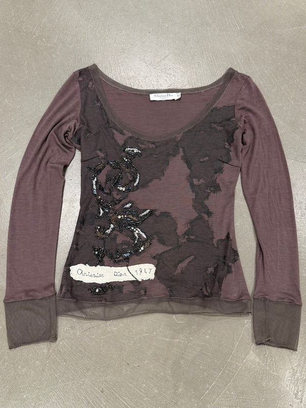 A/W2006 Christian Dior by John Galliano sheer embellished top
