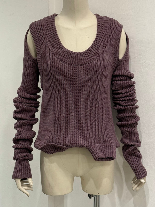 F/W2023 Rick Owens “Luxor” ribbed knit banana top