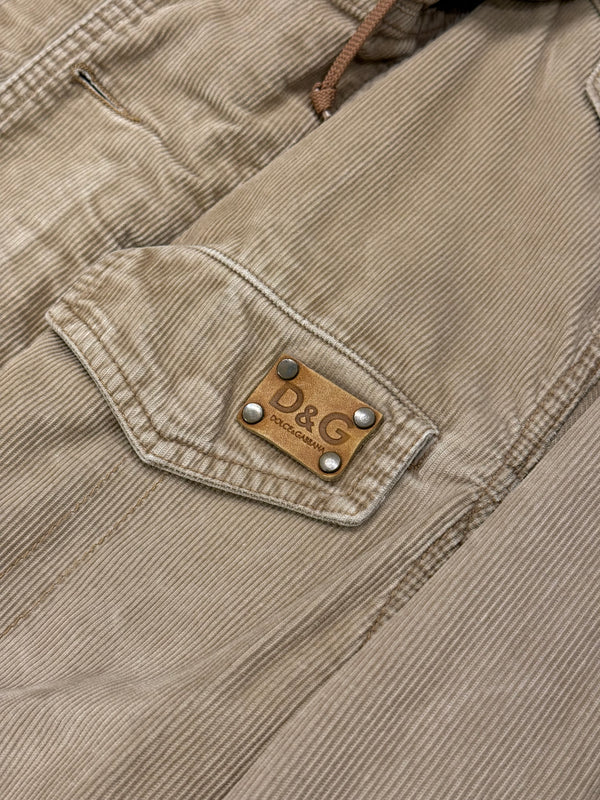 2000s Dolce & Gabbana sherpa-lined military parka