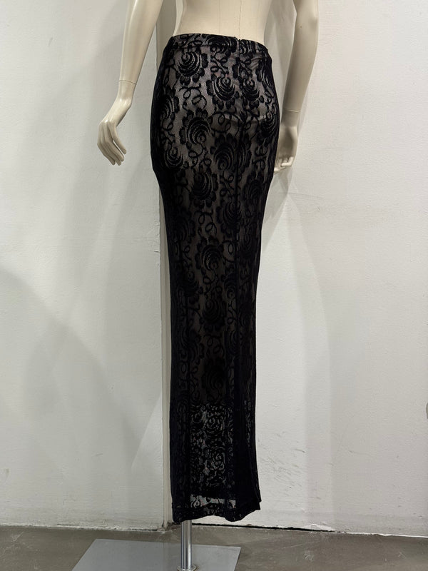 1990s Dolce & Gabbana sheer maxi skirt
