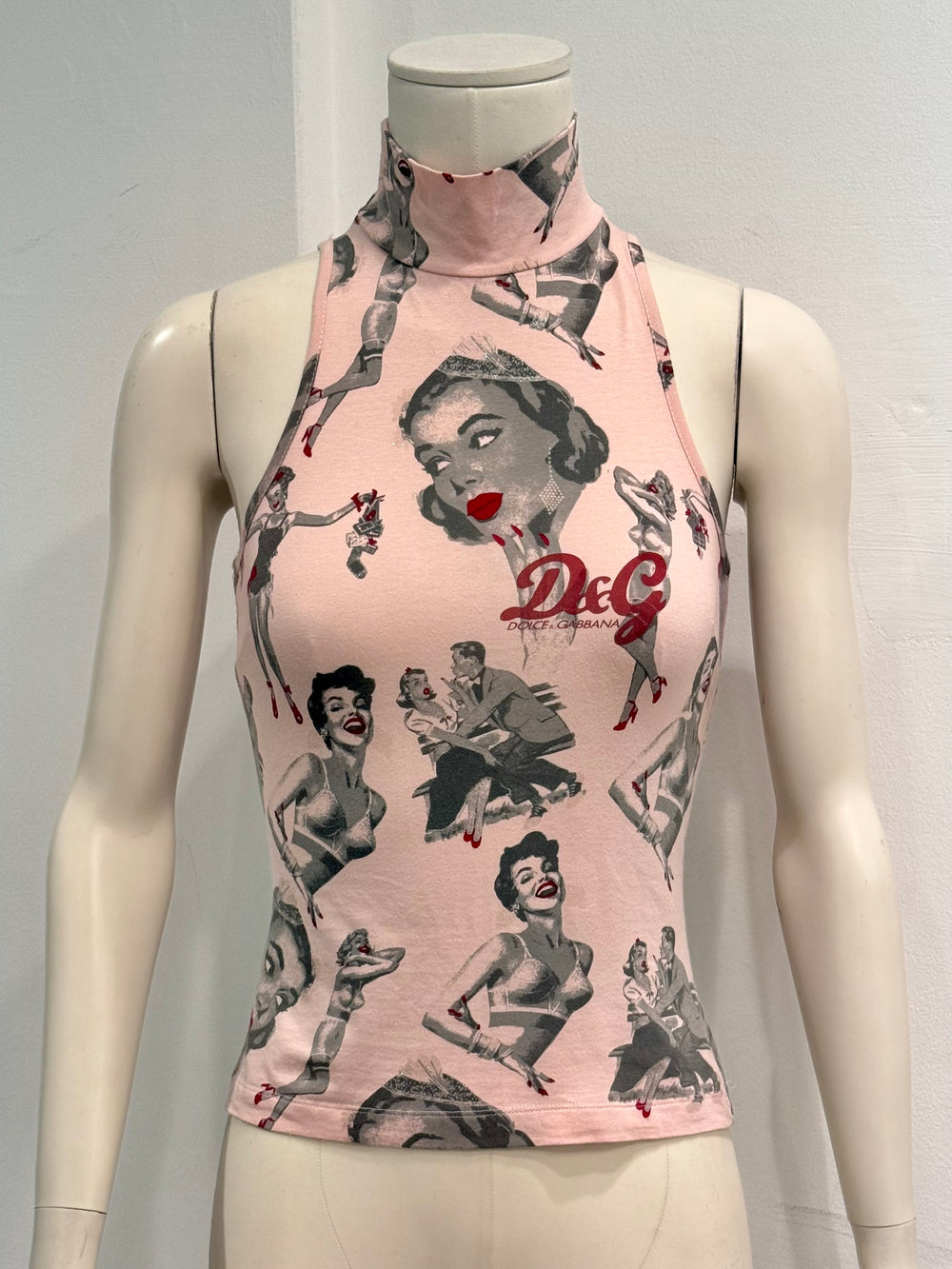 2000s Dolce & Gabbana iconic faces tank top
