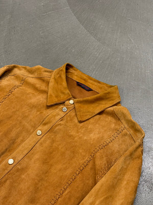 2003 Roberto Cavalli western suede leather shirt