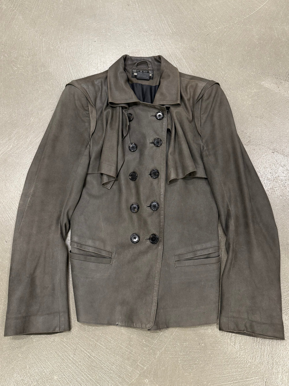 A/W2003 Ann Demeulemeester runway leather jacket