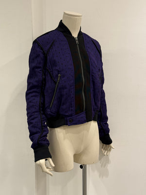 Haider Ackermann purple bomber jacket