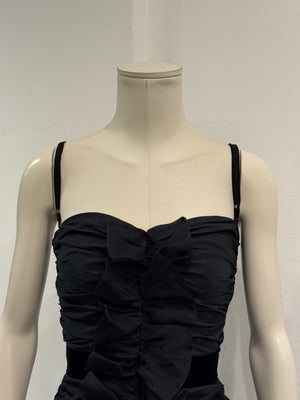 Dolce & Gabbana ruched mini dress with ruffle front