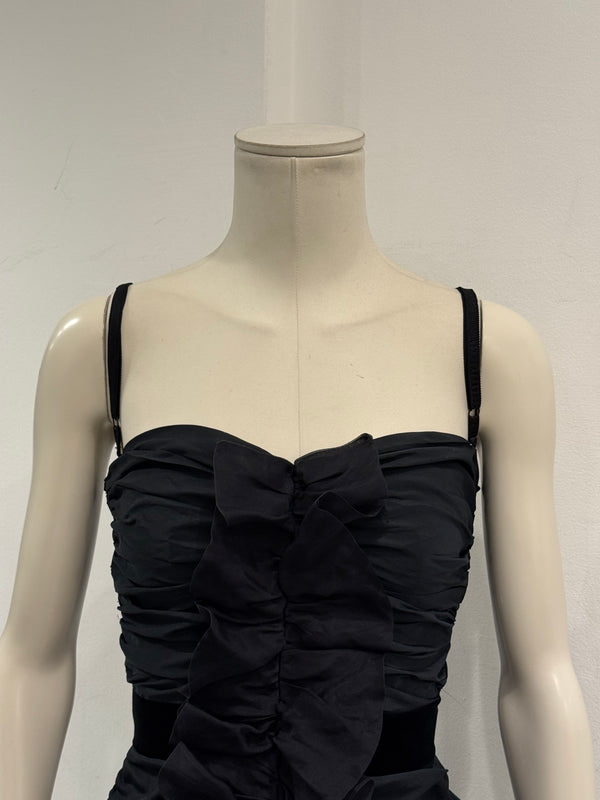 Dolce & Gabbana ruched mini dress with ruffle front