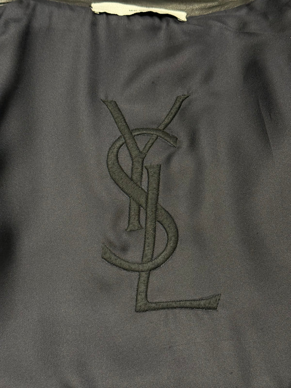 A/W2003 Yves Saint Laurent by Tom Ford ruffled leather coat