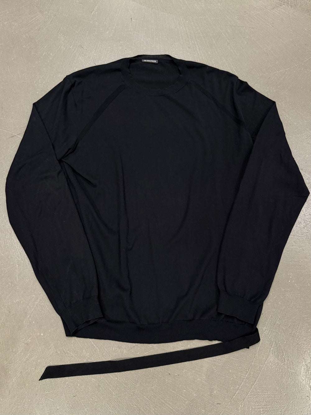 2000s Ann Demeulemeester ribbon back raglan sweatshirt