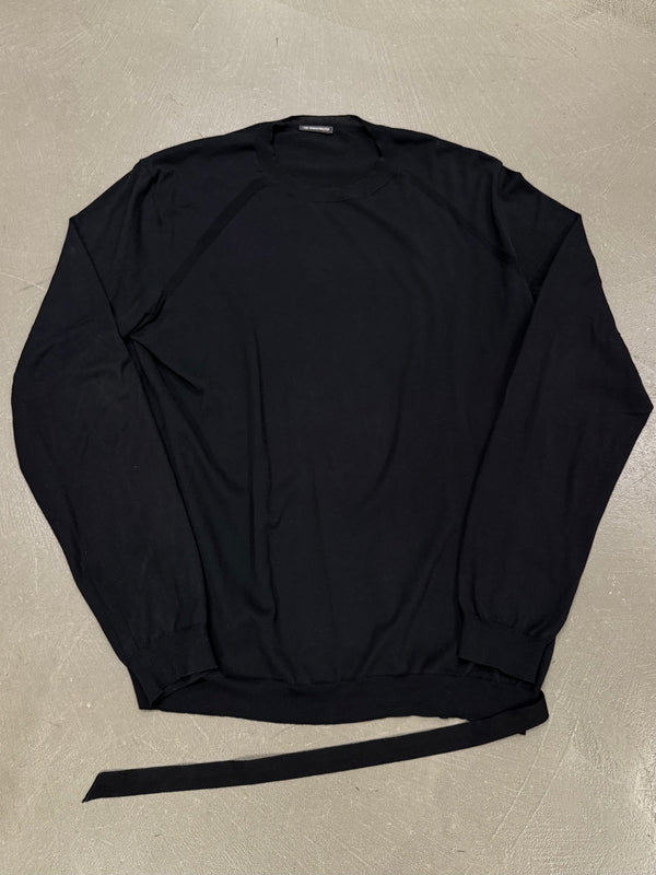 2000s Ann Demeulemeester ribbon back raglan sweatshirt