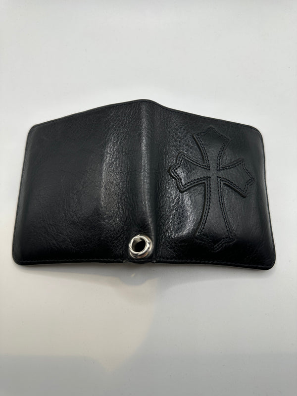 Chrome Hearts cross leather wallet