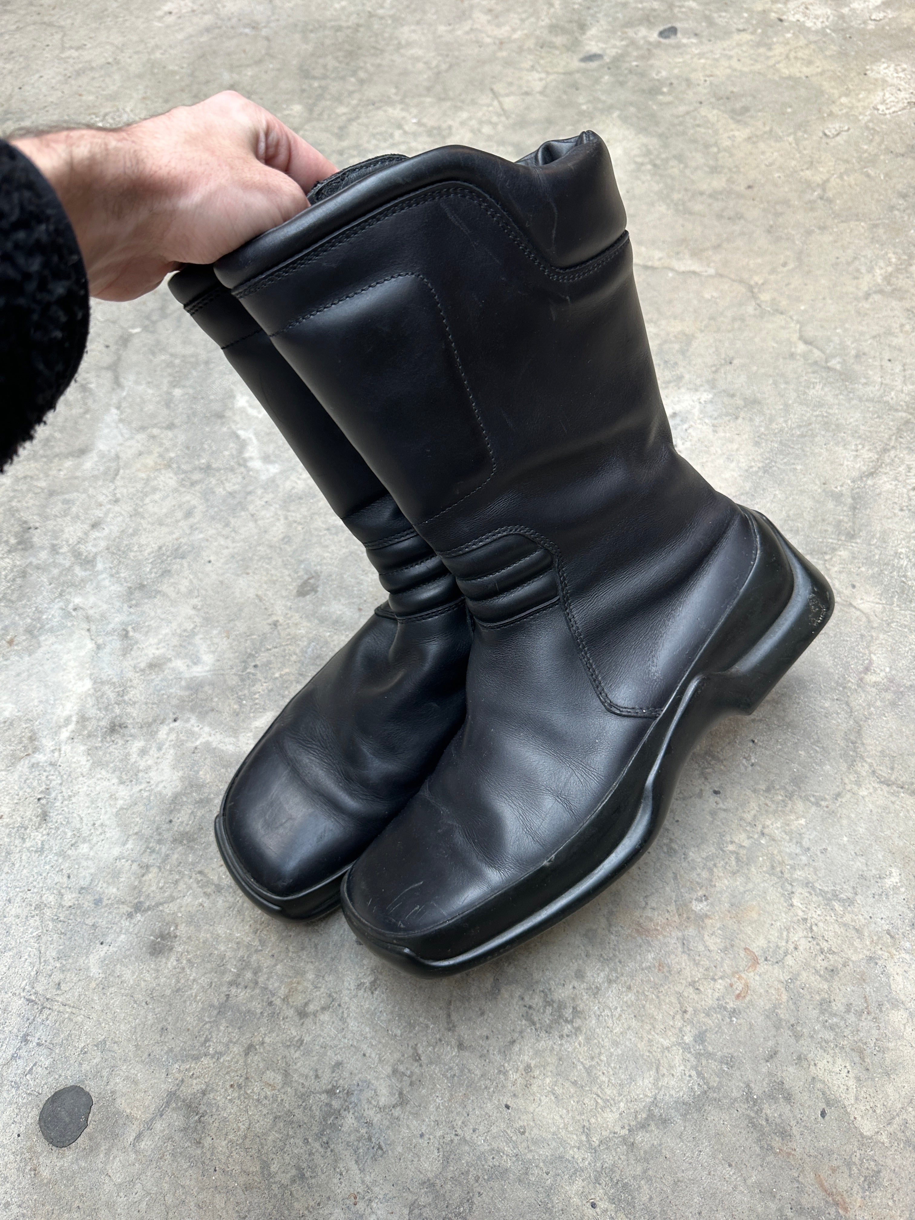 AW1999 Prada moto leather boots