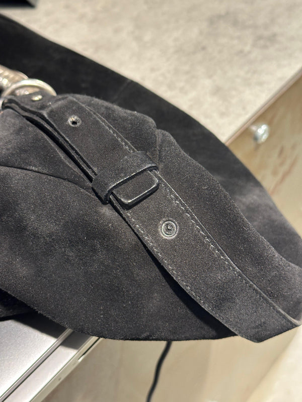 2002 Yves Saint Laurent Mombasa Black Suede Bag