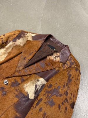 A/W2004 Roberto Cavalli pony hair leather coat