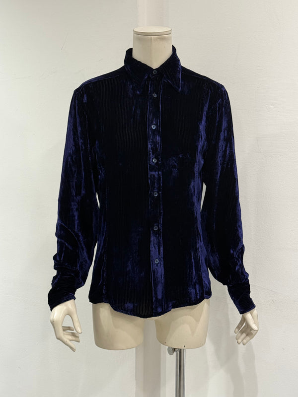 A/W1995 Gucci by Tom Ford velvet iridescent shirt