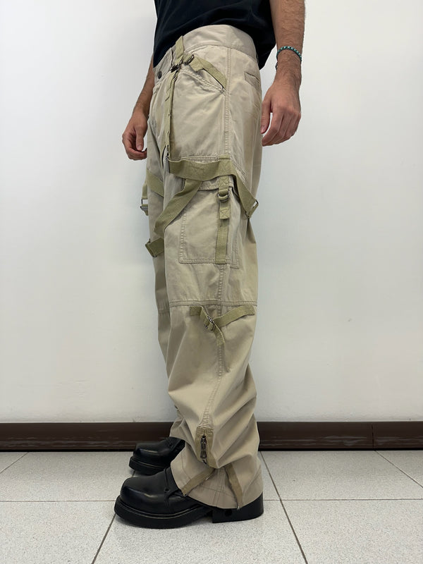 SS2004 Dolce & Gabbana Bondage parachute cargo pants