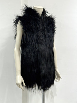 2000s Dolce & Gabbana real fur leather vest