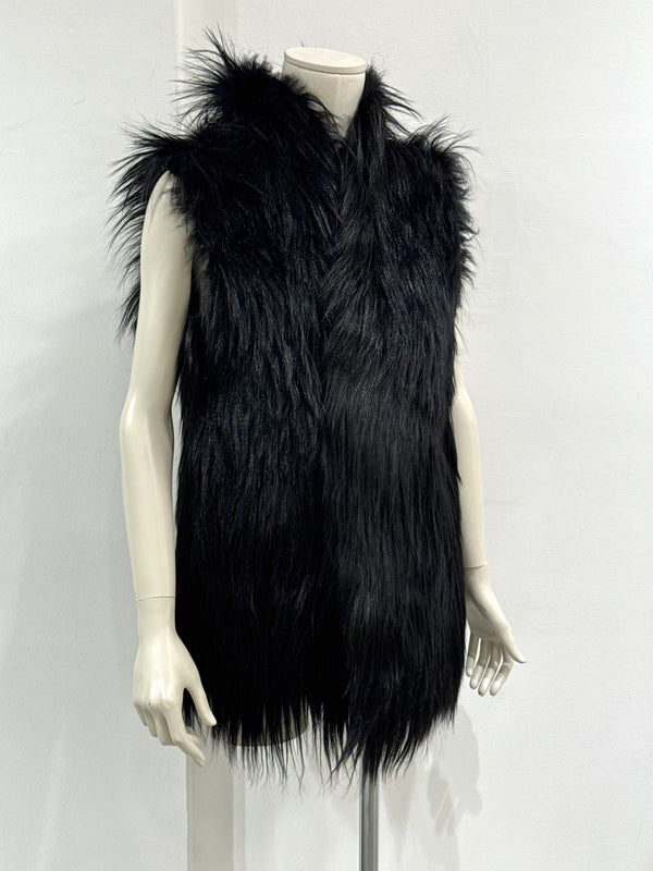 2000s Dolce & Gabbana real fur leather vest