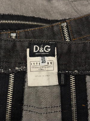 S/S 2004 Dolce & Gabbana full zip mini skirt