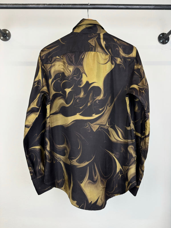 S/S 2001 Gucci by Tom Ford Magma lava Print Silk Shirt