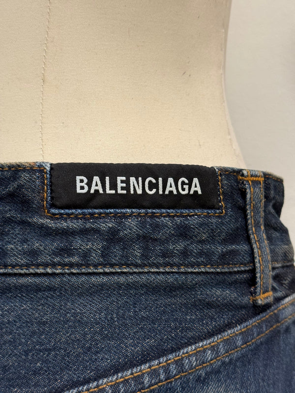 2020 Balenciaga faded wide skirt