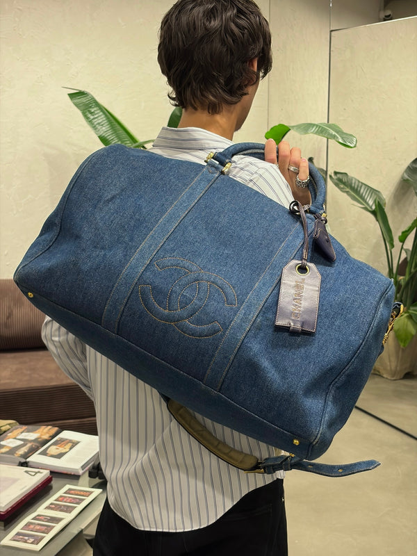 1996-1997 Chanel denim Boston bag