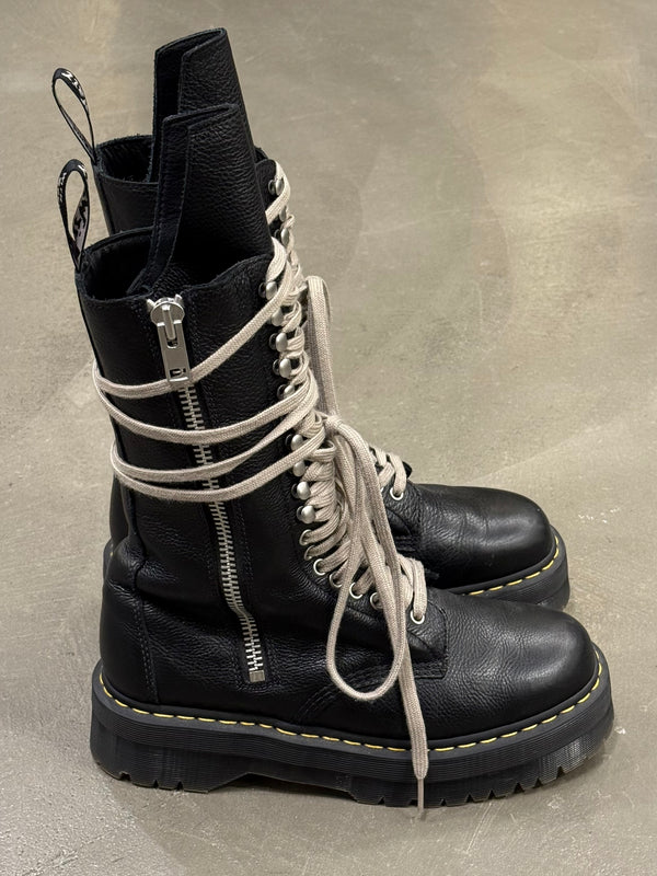 Dr Martens X Rick Owens high lace-up leather boots