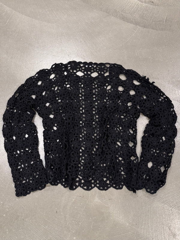 2000s Dolce & Gabbana 1/1 hand knitted net sweater