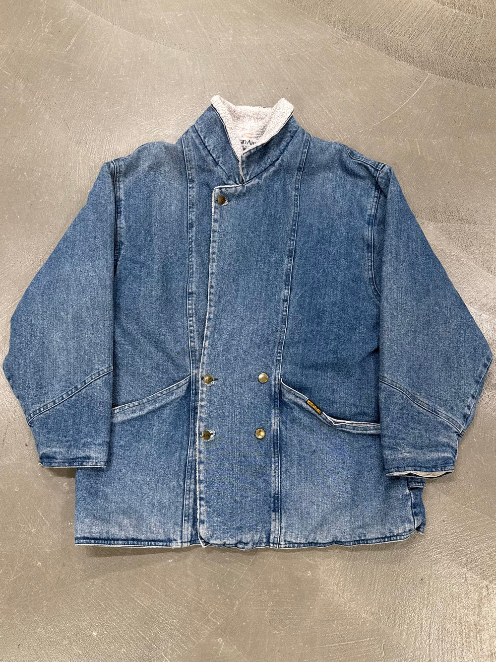 1980s Giorgio Armani shearling denim coat