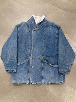 1980s Giorgio Armani shearling denim coat