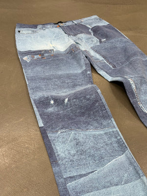 2000s Cavalli trompe l'oeil patchwork jeans