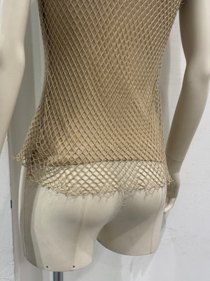 S/S2002 Dolce & Gabbana J-Lo fishnet Swarovski top set
