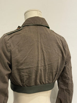 1990s Cavalli cropped military jacket
