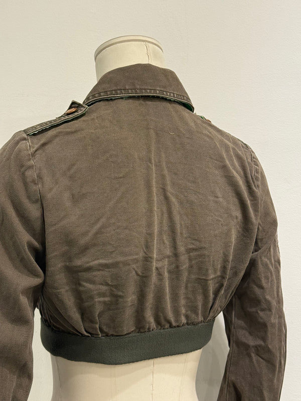 1990s Cavalli cropped military jacket