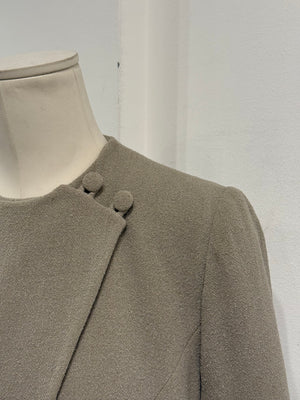 2000s Giorgio Armani greige minimalist coat